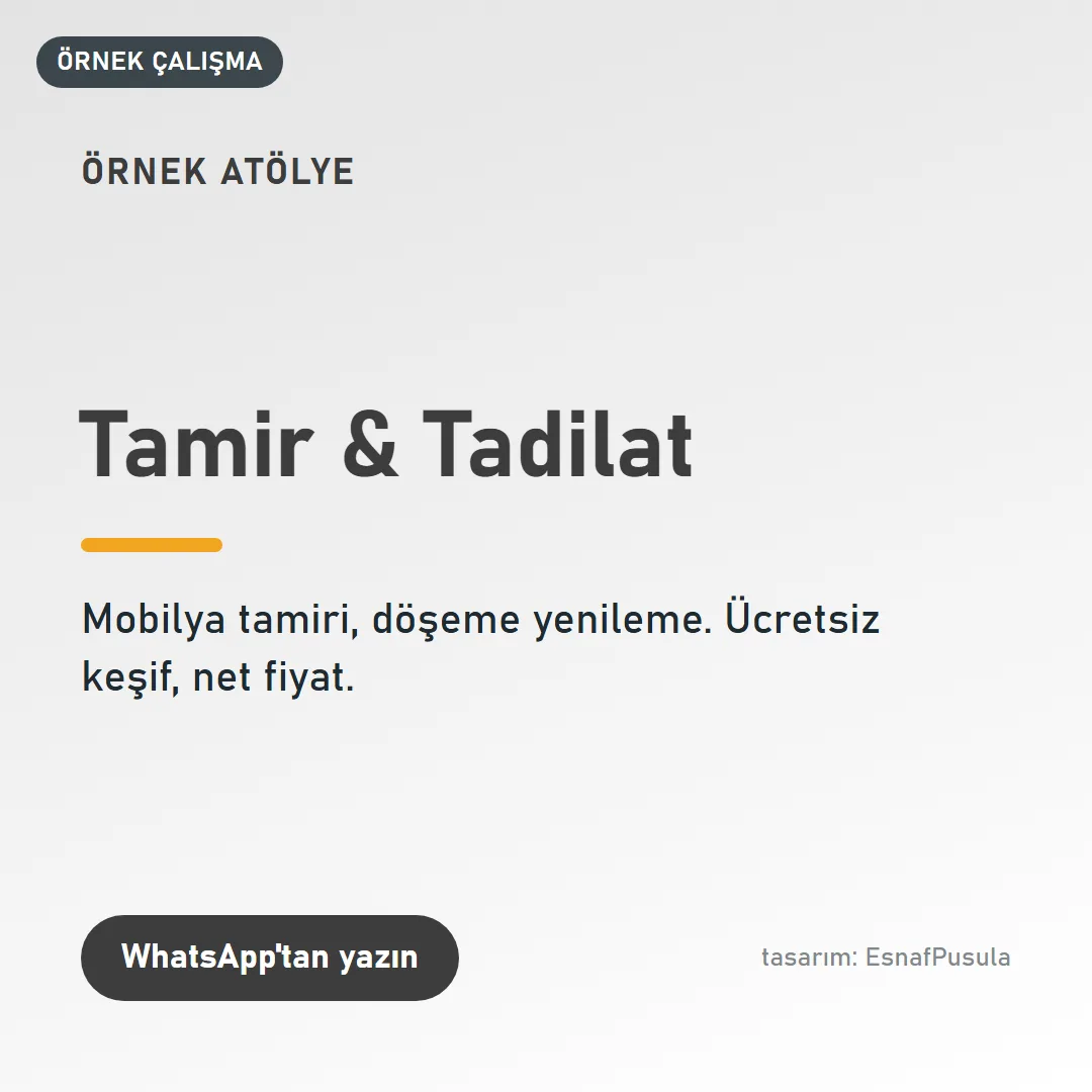 Örnek Atölye Instagram gönderisi