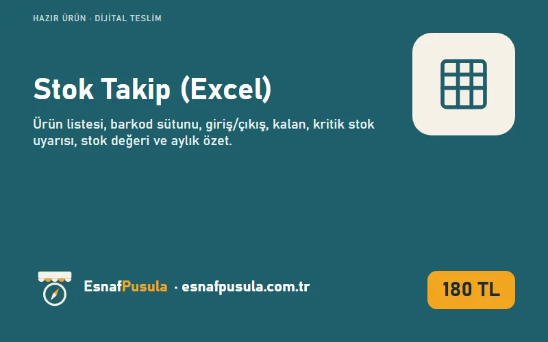 Stok Takip (Excel) kapak görseli